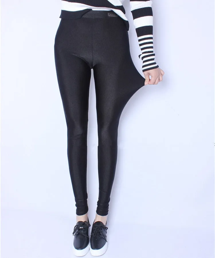 Plus Size Black High Elastic Stretch Leggings