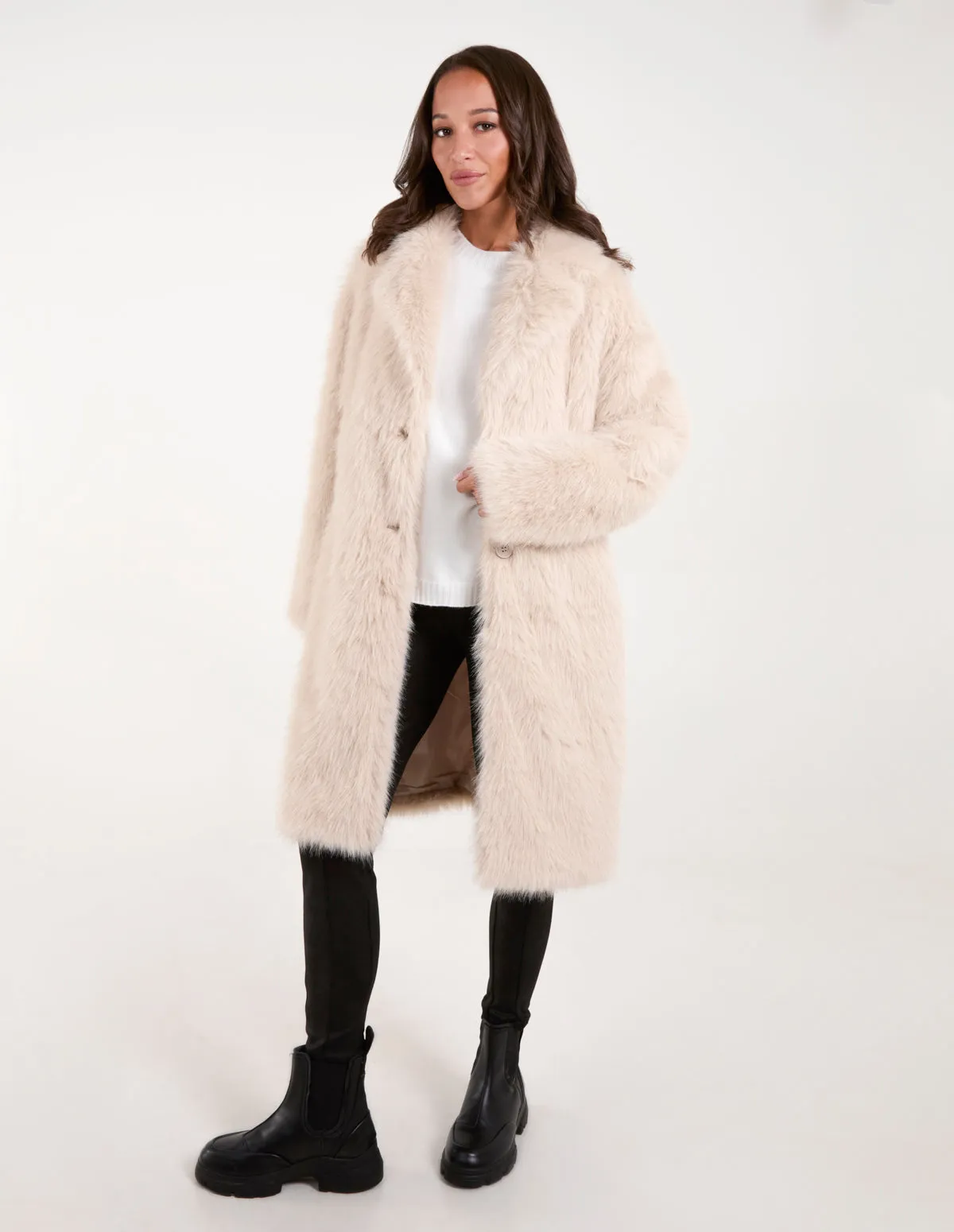 Plush Faux Fur Coat