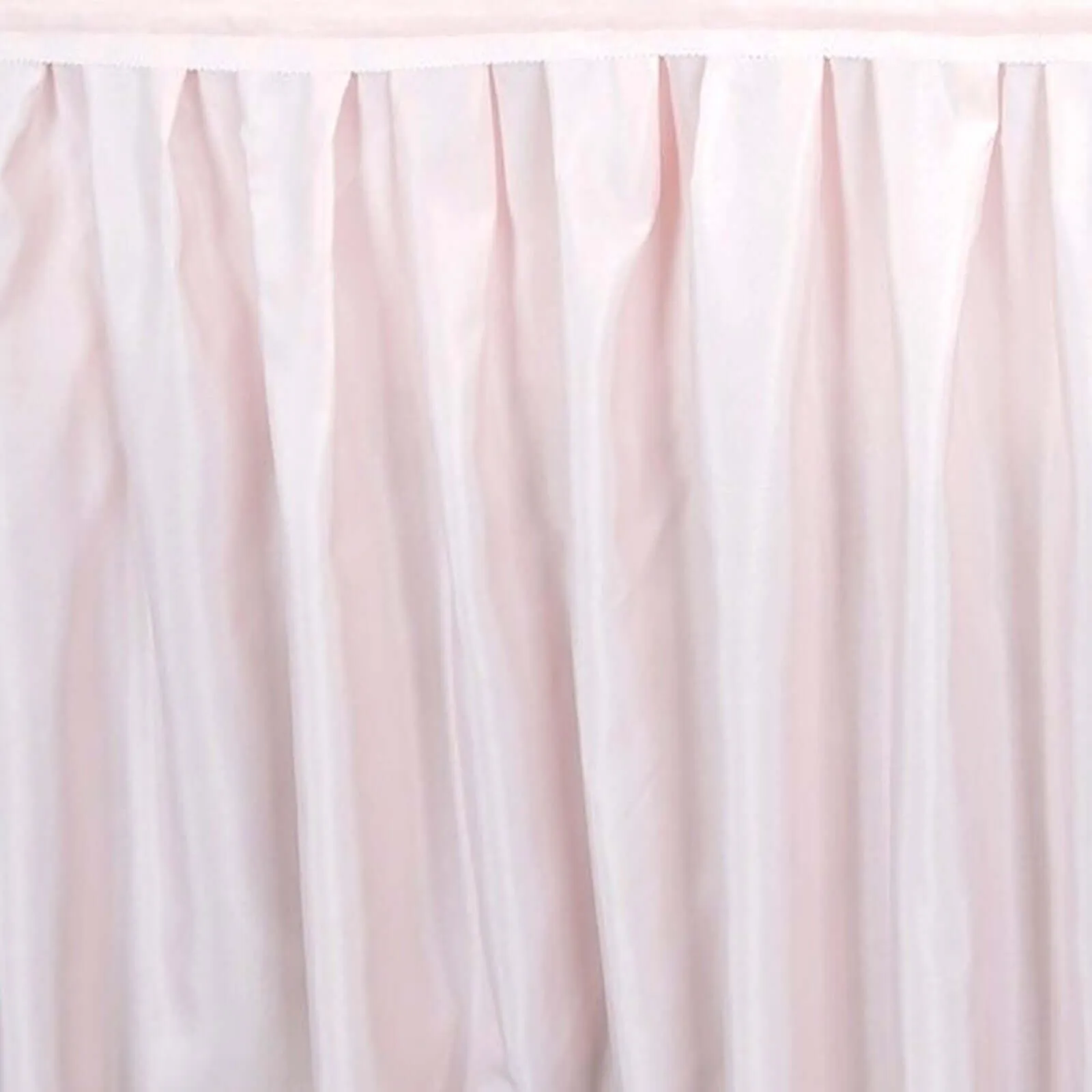 Polyester Table Skirt 21ft Blush - Stylish Pleated Table Cover