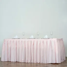 Polyester Table Skirt 21ft Blush - Stylish Pleated Table Cover