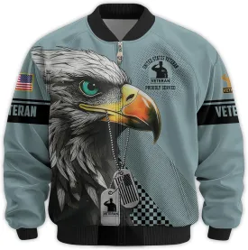 Proudly Served Veterans Varsity Jacket, Military Bomber Jacket Patriotic Style  Perfect Veteran Gift, Ideal for Veterans Day
