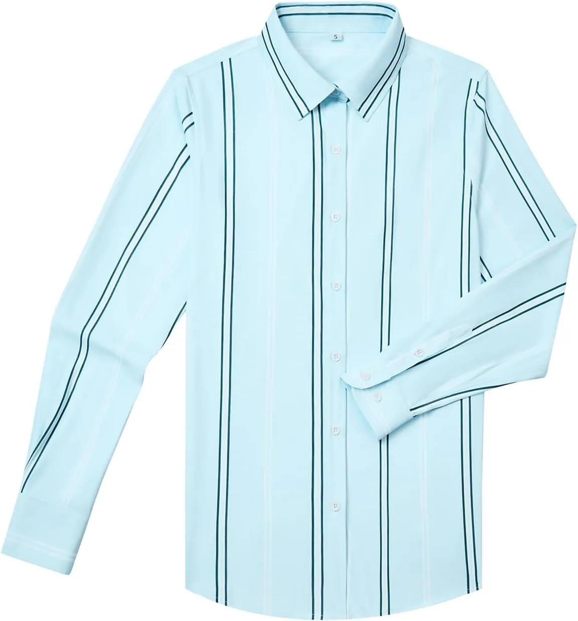 siliteelon Button Down Shirts for Women Striped Long Sleeve Dress Shirts Collared Office Work Blouses Button Up Tops