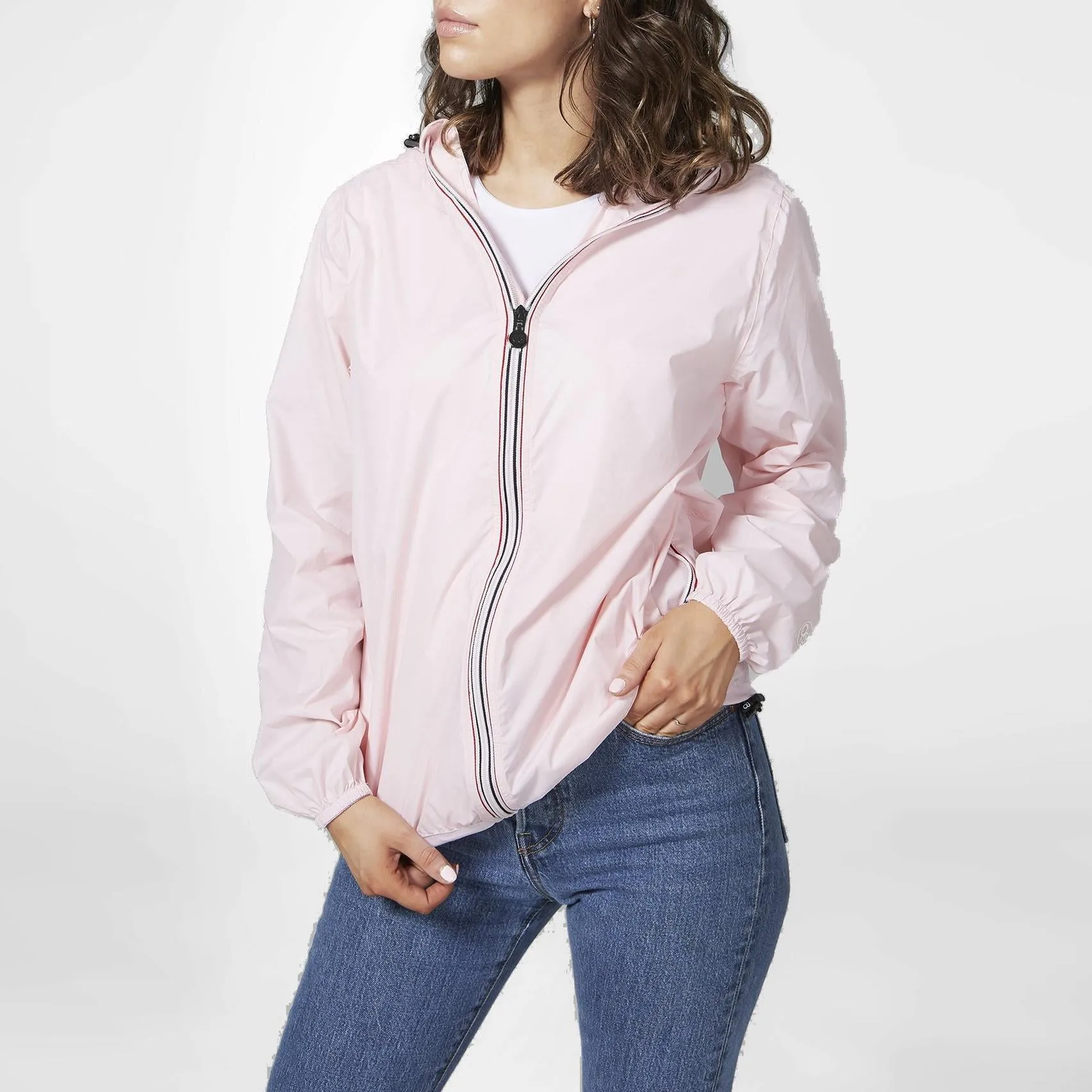 Sloane Full Zip Packable Rain Jacket (Pink)