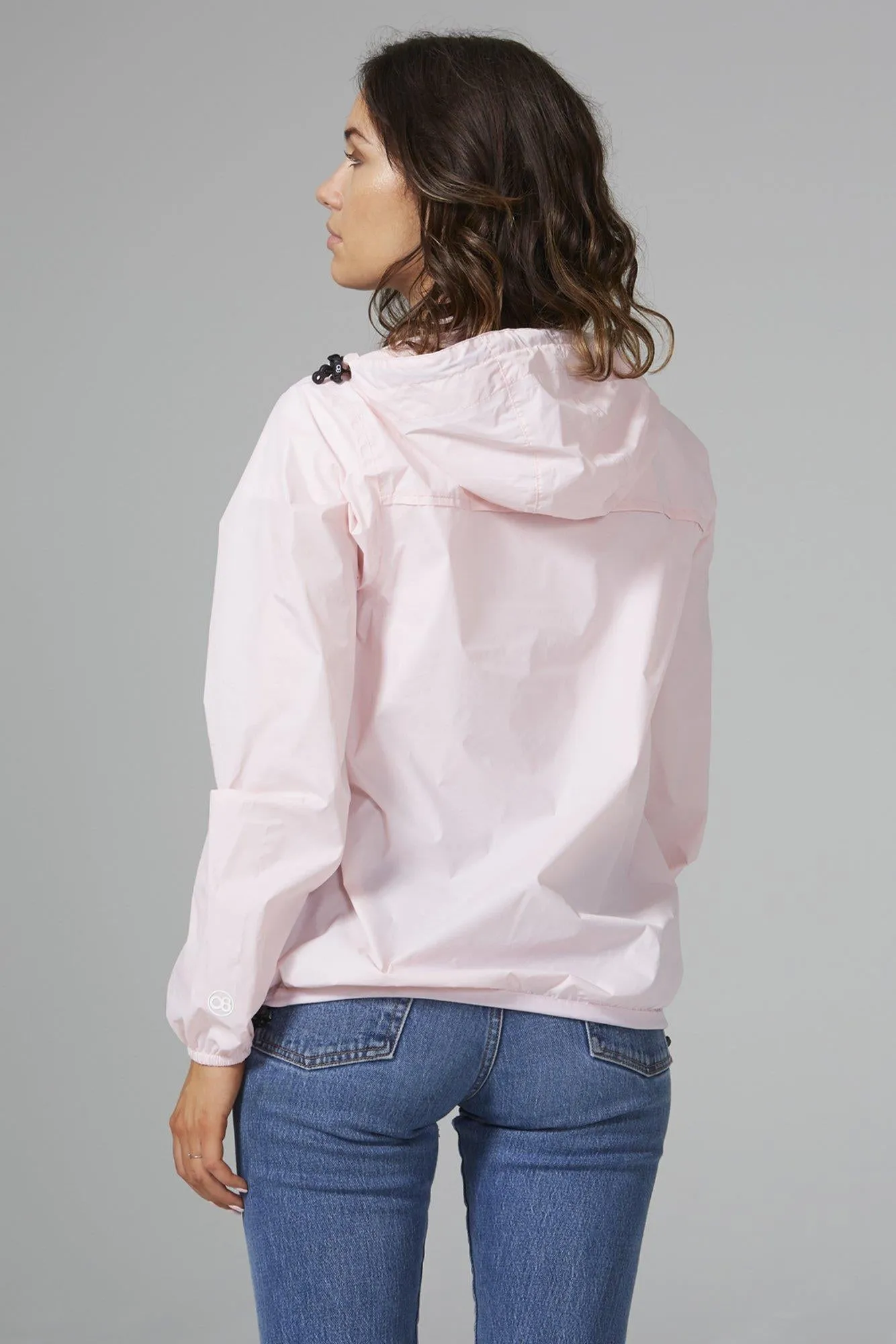 Sloane Full Zip Packable Rain Jacket (Pink)