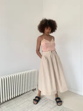 Super wide leg linen culottes