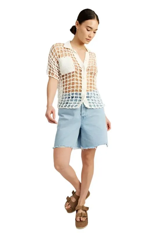 TEEK - BOLD CROCHET SHIRT TOP