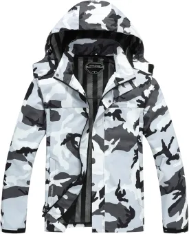 V.A.TOR 189 UNCO&BOROR Men's Waterproof Windbreaker Jackets Lightweight Hooded Rain Coat for Hiking Camping