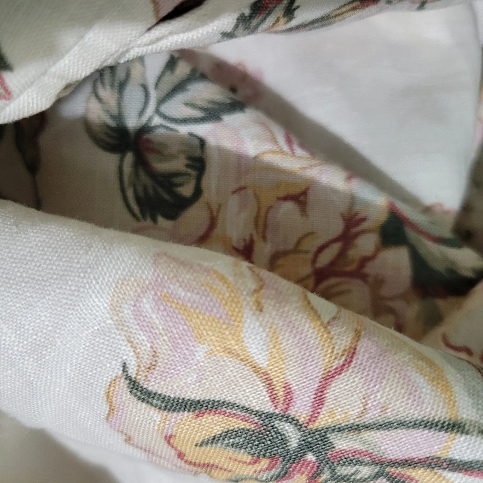 Vintage Abercrombie Fitch Floral Shorts Beige High Rise Culotte Linen Long Walking Longline Size 6