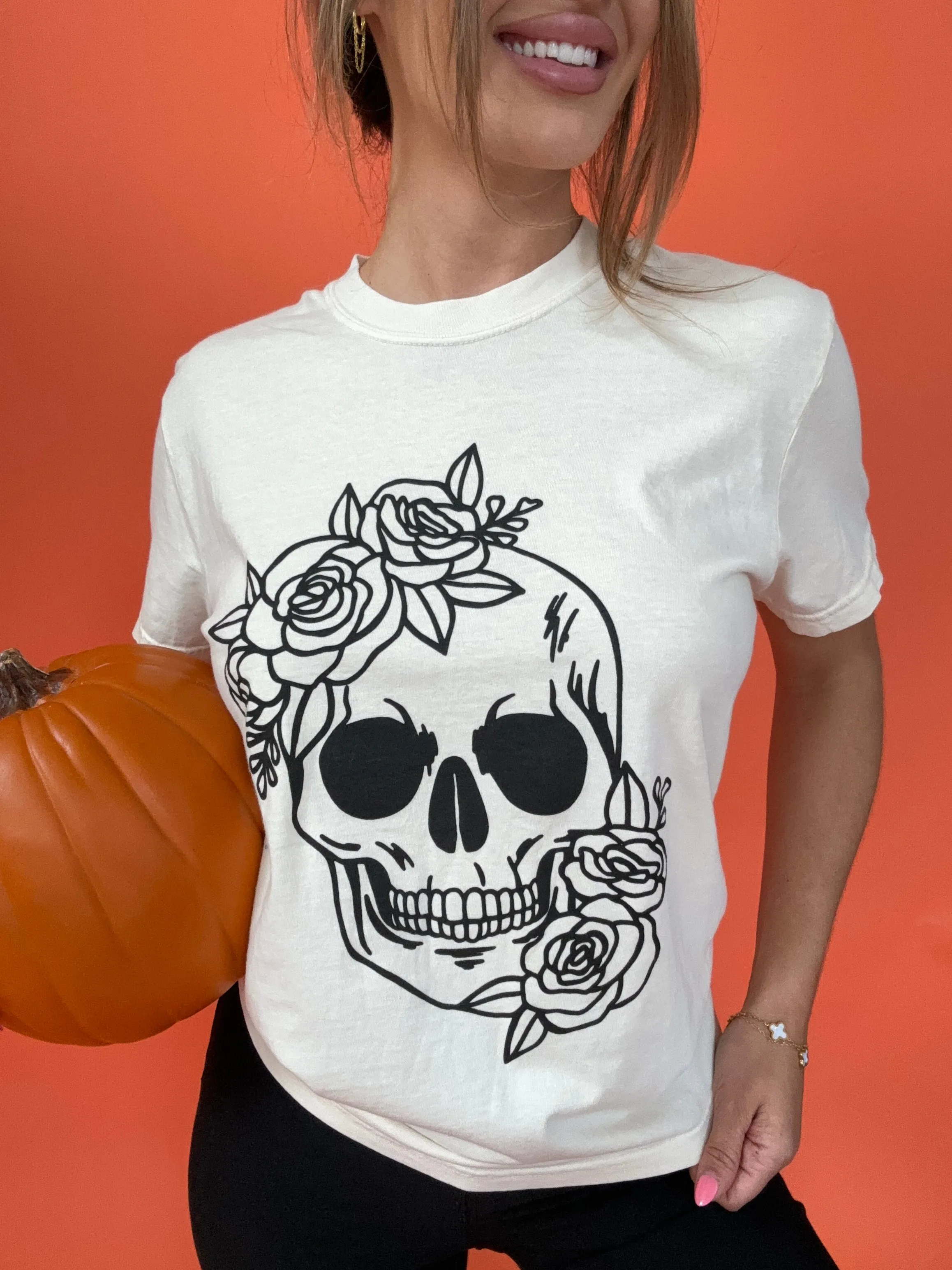 Western Floral Skull Graphic Tee
